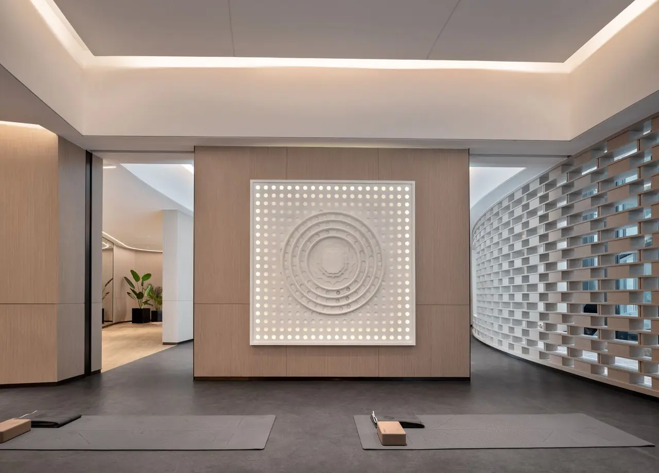Serene Moonivory Studio interior with natural light and yoga mats